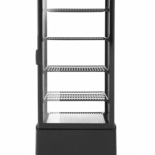 Vitrina expositora refrigerada negra 4 caras de cristal 98L Arktic Hendi [3]