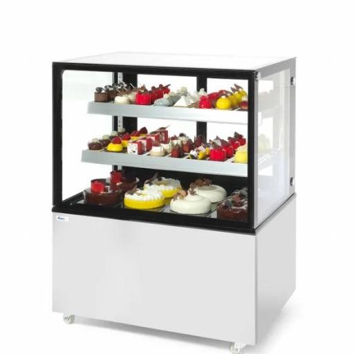 Vitrina expositora refrigerada 300L 2 baldas inclinadas Arktic Hendi [3]