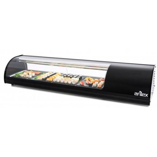 Vitrina refrigerada para sushi placa lisa 1456mm Arilex 6VTL SUSHI