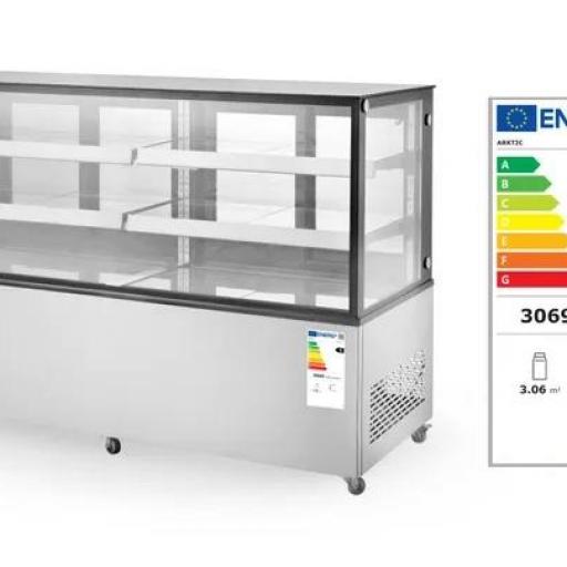 Vitrina expositora refrigerada 610L 2 baldas inclinadas Arktic Hendi [1]