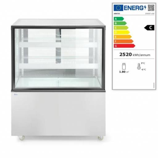 Vitrina expositora refrigerada 300L 2 baldas inclinadas Arktic Hendi [1]