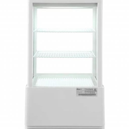 Vitrina expositora refrigerada blanca 4 caras cristal 58L Arktic Hendi [4]