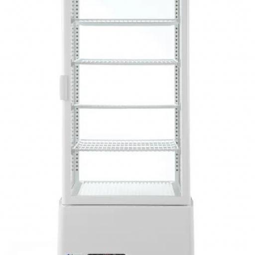 Vitrina expositora refrigerada blanca 4 caras de cristal 98L Arktic Hendi [4]