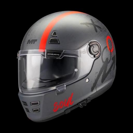 MT Jarama SV Papercut C15 Mate: Arte Callejero y Seguridad Retro