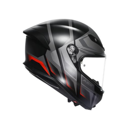 CASCO AGV K6 S AGV E2206 MPLK KARVE MATT BLACK/GREY/RED [2]