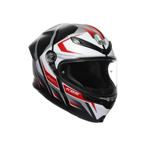 CASCO AGV K6 S AGV E2206 MPLK KARVE MATT BLACK/WHITE/RED