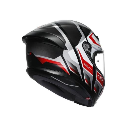 CASCO AGV K6 S AGV E2206 MPLK KARVE MATT BLACK/WHITE/RED [3]