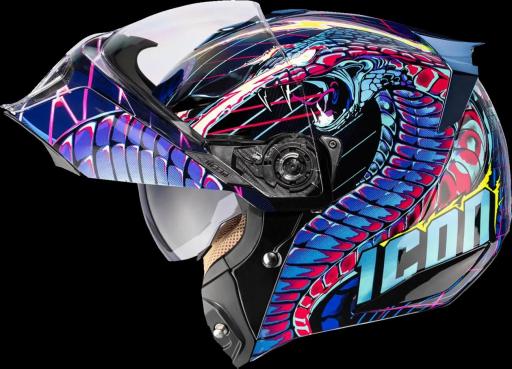 Casco Modular Threshold™ Synthwave Lazer Cobra – Estilo Retro-Futurista y Protección de Vanguardia 🕶️⚡🐍 [1]