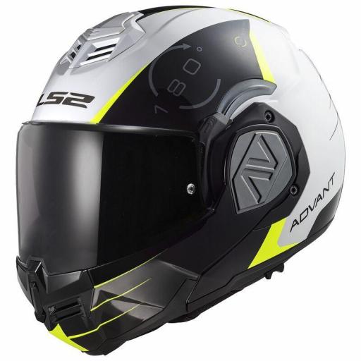 CASCO MOTO MODULAR LS2 FF906 ADVANT CODEX WHITE BLACK