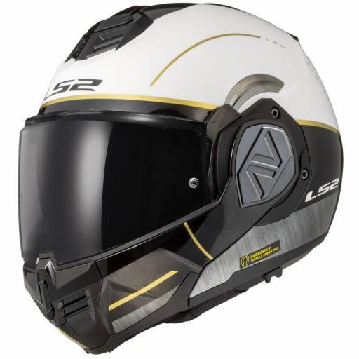 CASCO MODULAR LS2 FF906 ADVANT IRON MATT WHITE BLACK JEANS