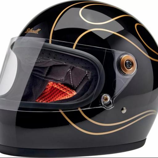 Casco Gringo S negro -dorado