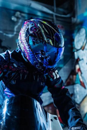 Casco Modular Threshold™ Synthwave Lazer Cobra – Estilo Retro-Futurista y Protección de Vanguardia 🕶️⚡🐍 [0]