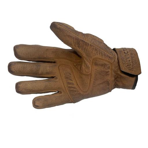 Guantes Moto Vintage Invictus El Canalla Marrón Desgastado | Piel Perforada [1]