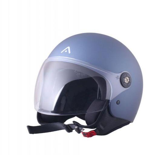 CASCO ADN JET SPRITZ TITANIO BLU METAL