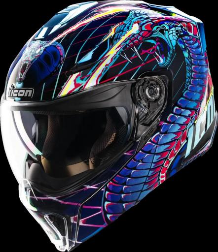 Casco Modular Threshold™ Synthwave Lazer Cobra – Estilo Retro-Futurista y Protección de Vanguardia 🕶️⚡🐍 [2]