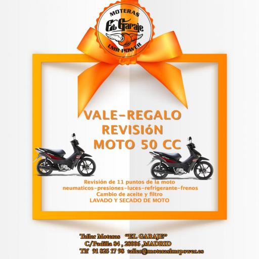 VALE REGALO REVISION COMPLETA PARA MOTOS DE 50CC [0]