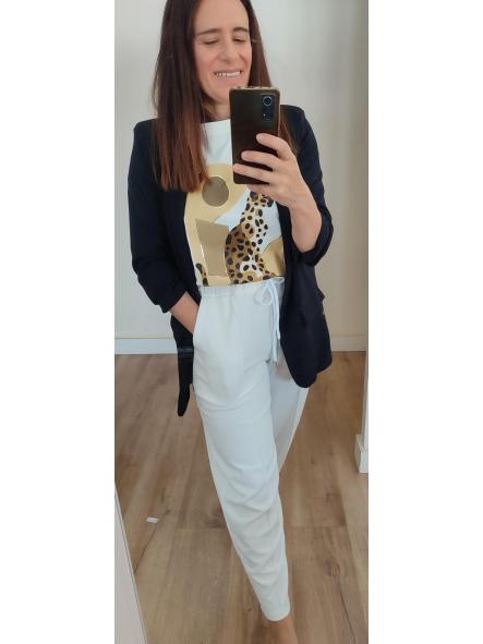 Pantalón Oxford Blanco 