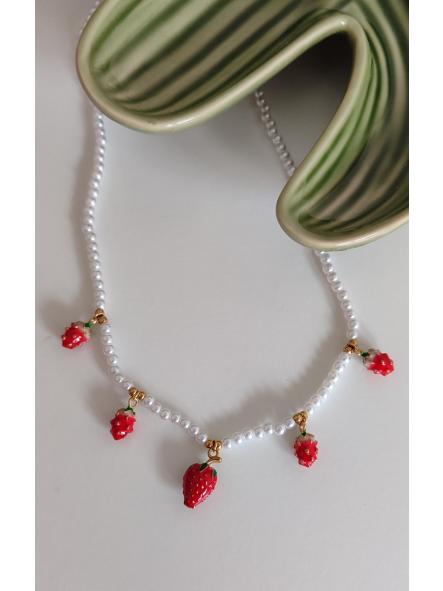 Collar Perlas y Fresas 