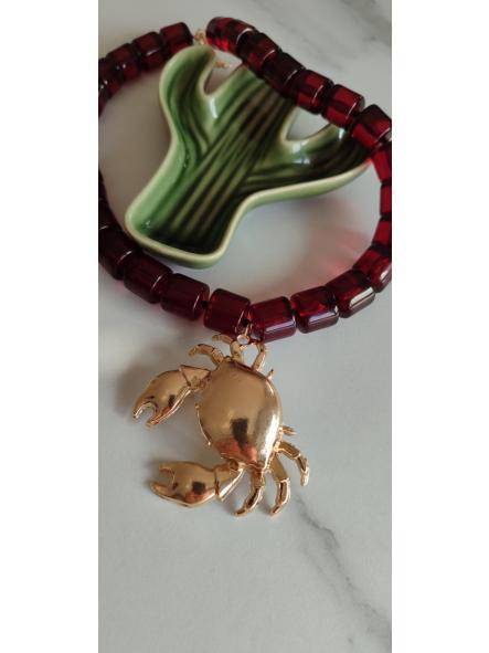 Collar Burdeos Cangrejo