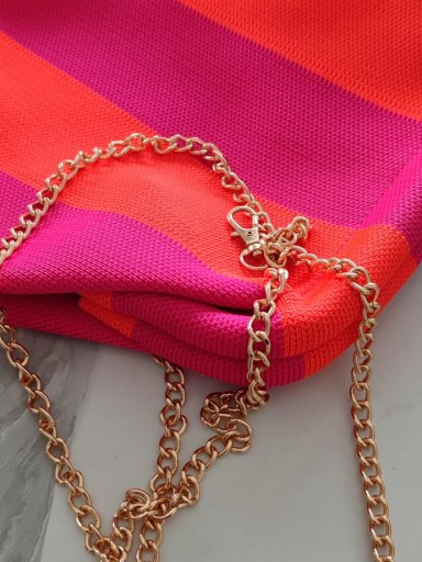 Bolso Rayas Naranja Fucsia [0]