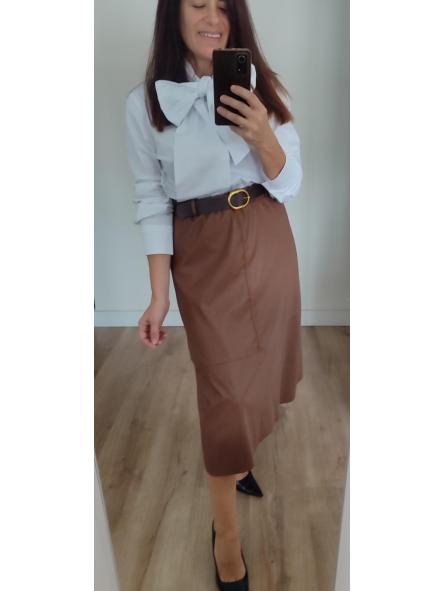 Falda Midi Polipiel [1]
