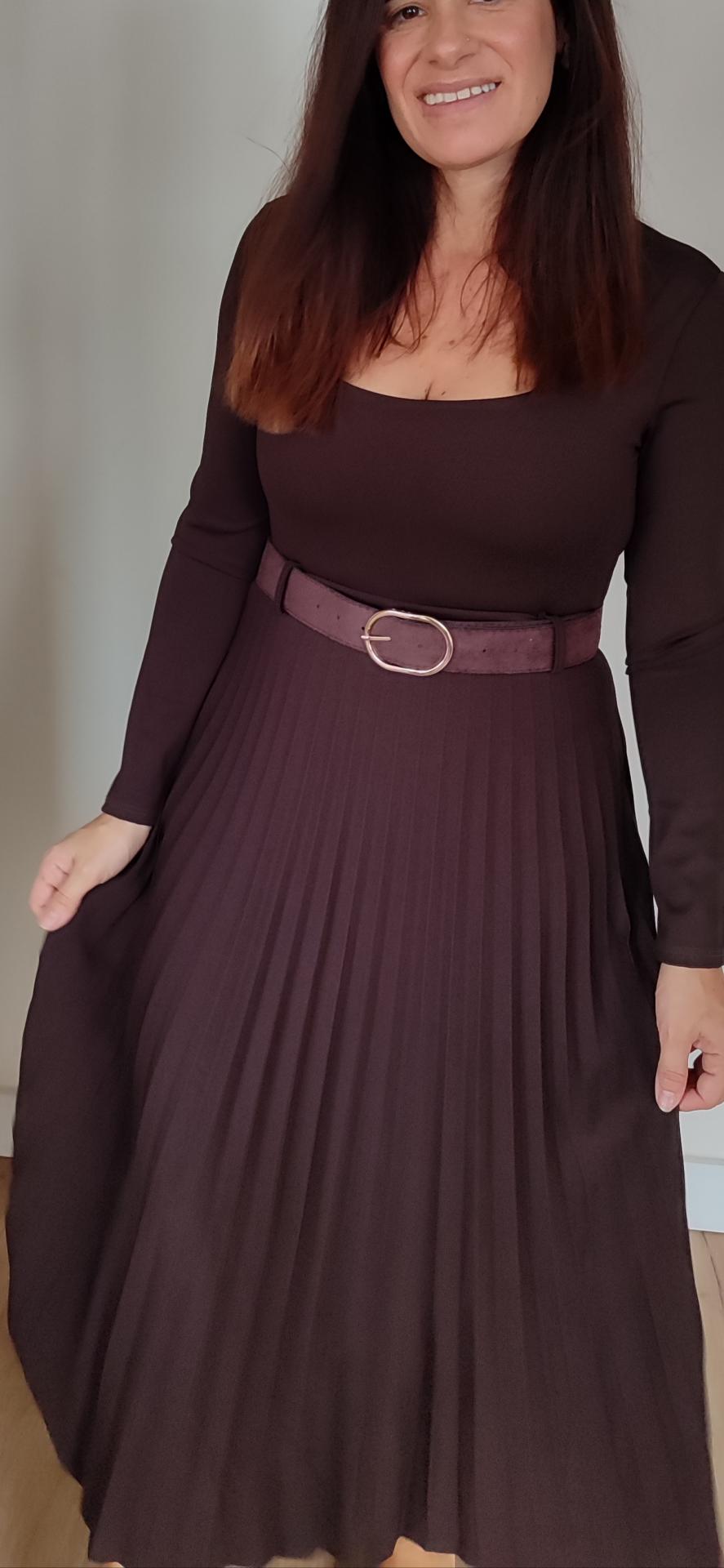 Falda Plisada Marròn