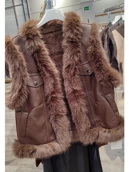 Chaleco Polipiel y pelito