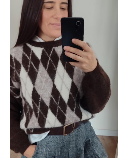 Jersey Rombos Marrón