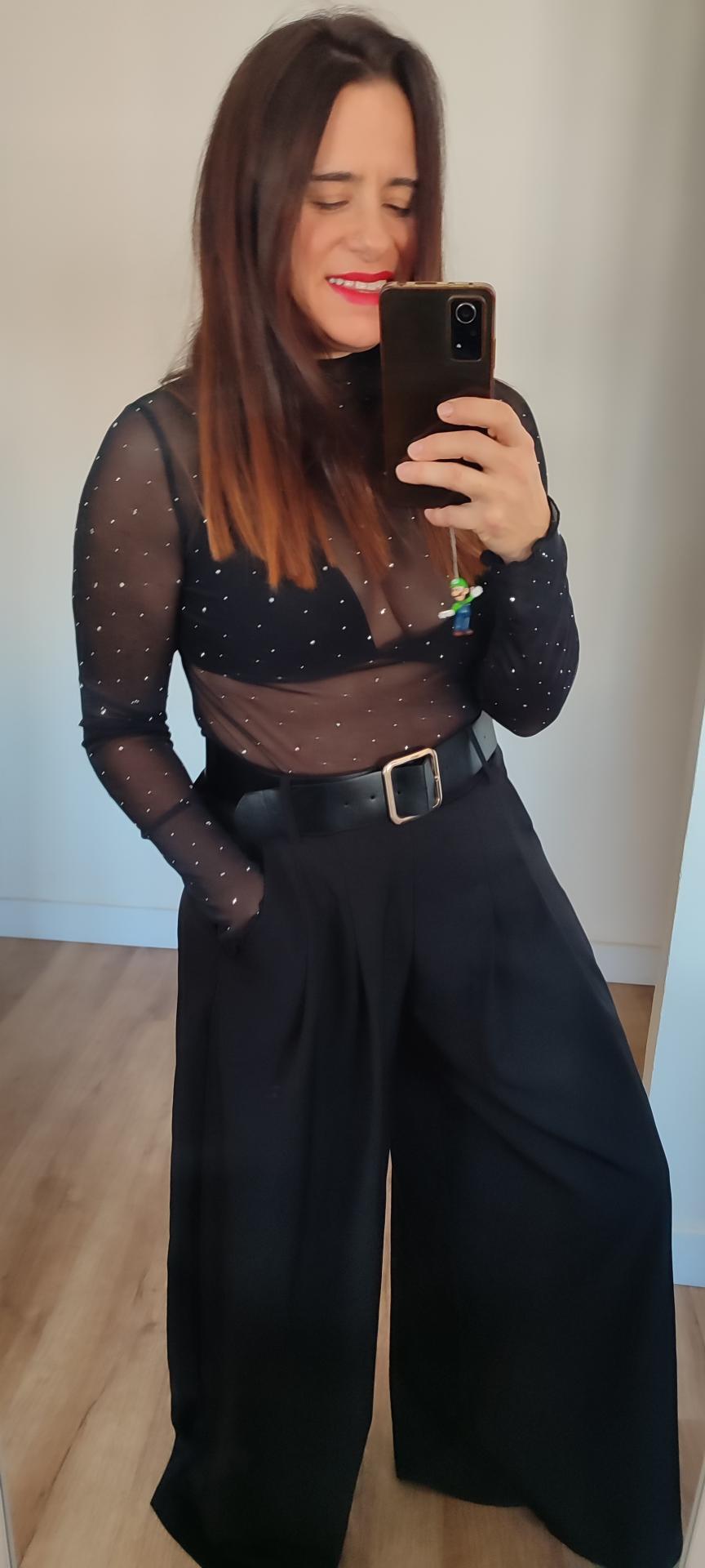 Camiseta Transparencias Negra