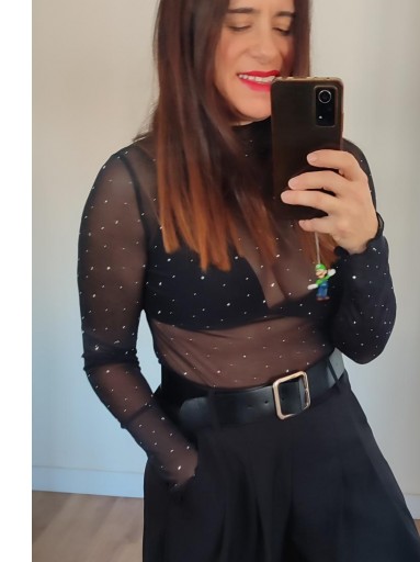 Camiseta Transparencias Negra 