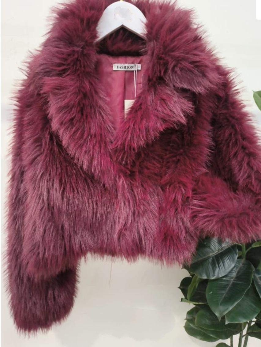 Abrigo Pelo Burdeos