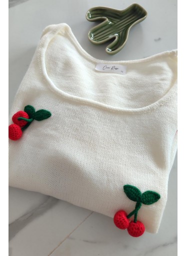 Jersey Cerezas Blanco