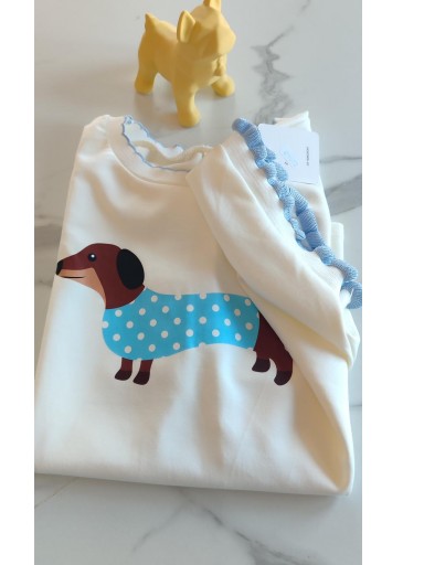 Camiseta Tekel Lunares Celeste 