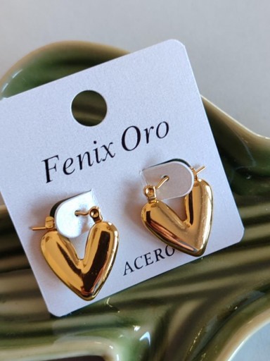 Pendientes Acero Corazón 