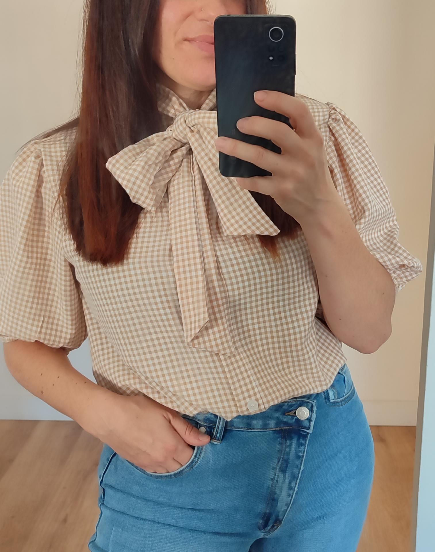 Camisa Vichy Lazo Beige