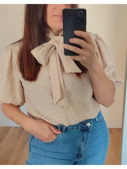 Camisa Vichy Lazo Beige  [0]