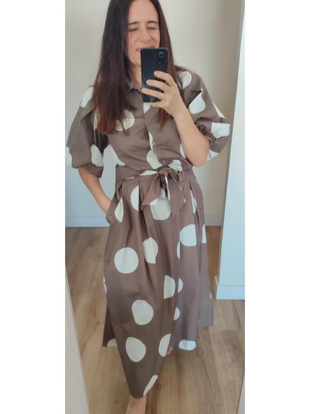 Conjunto Lunares  Falda Camisa [0]