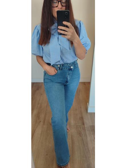 Jeans Recto Botón