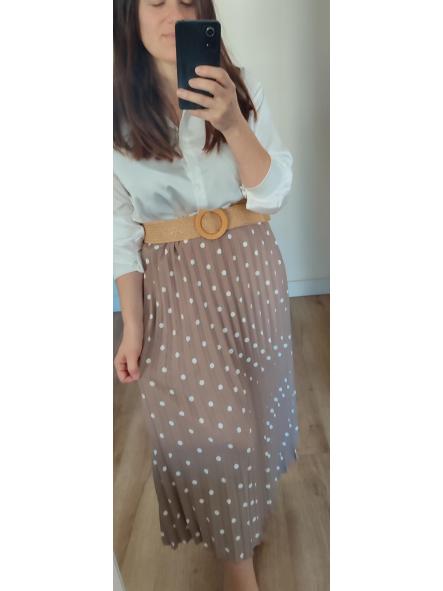 Falda Lunares Beige  [0]