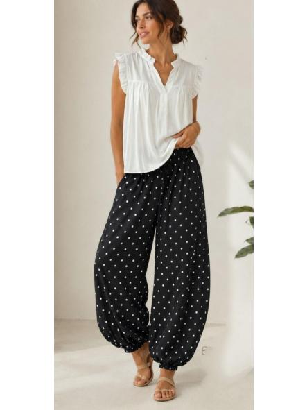 Pantalón Puño Lunares 