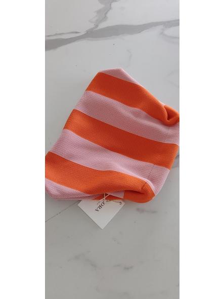 Bolso Rayas Naranja Rosa.  [0]