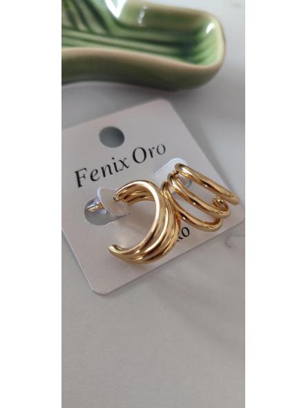 Aretes Triple Dorados