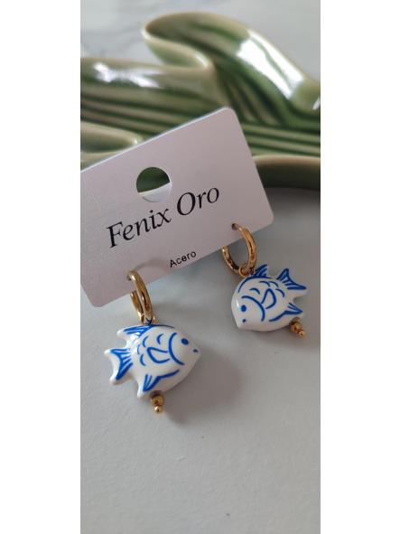 Pendientes Cerámica Pez