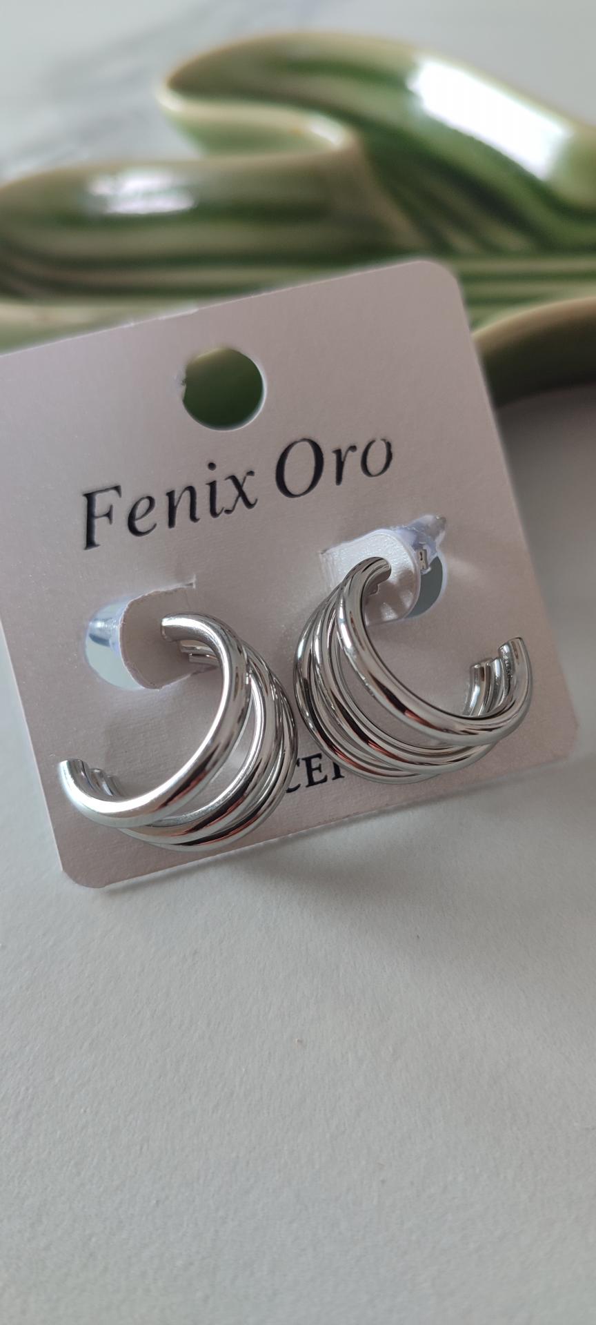 Aretes Triple Plateado