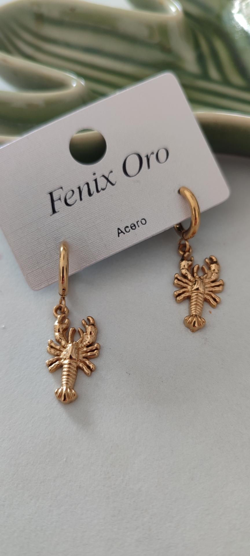 Pendientes Acero Langosta