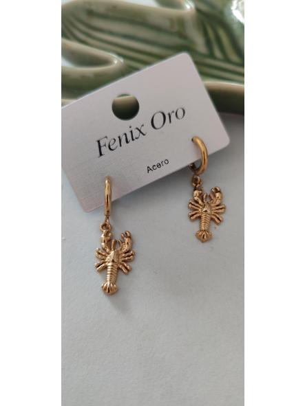 Pendientes Acero Langosta