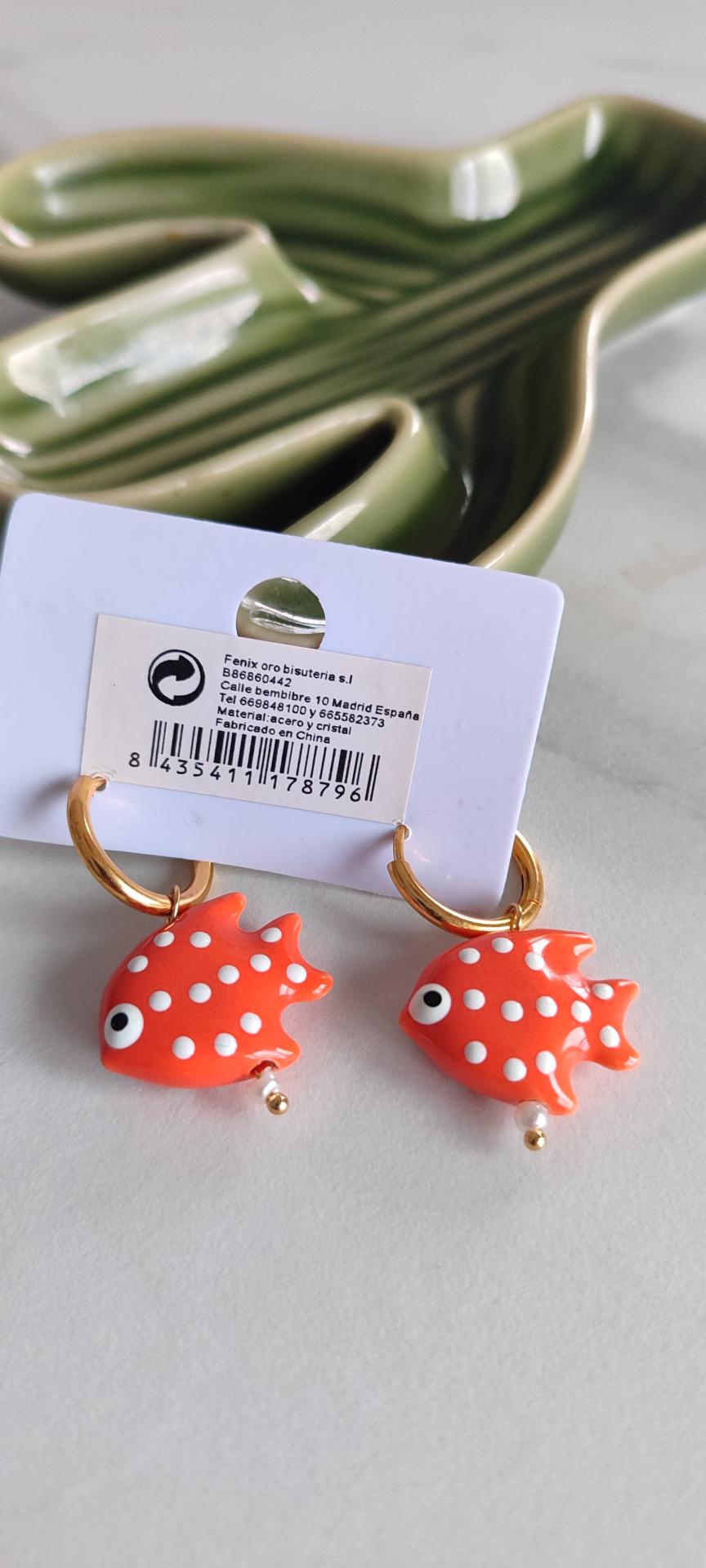 Pendientes Pez Naranja