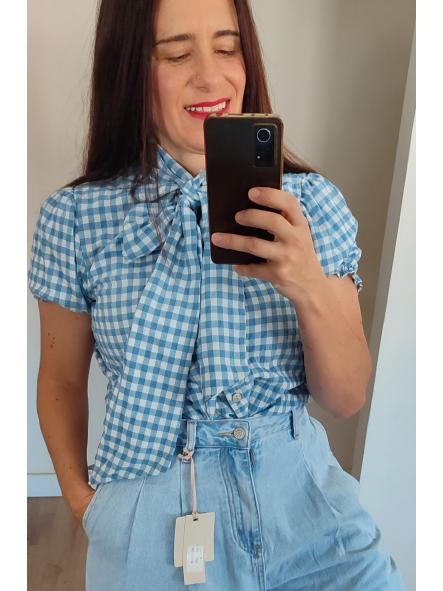 Camisa Vichy Manga Corta