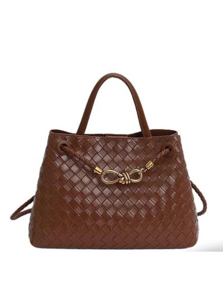 Bolso Marrón Trenzado