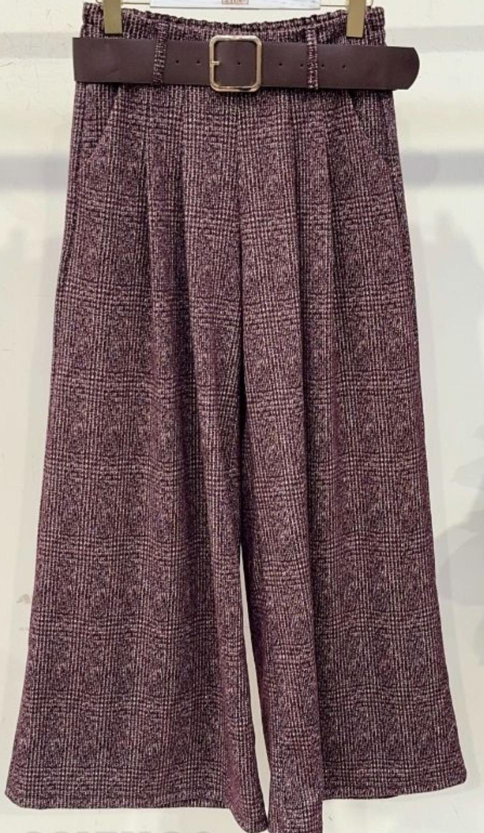 Pantalón Ancho Burdeos